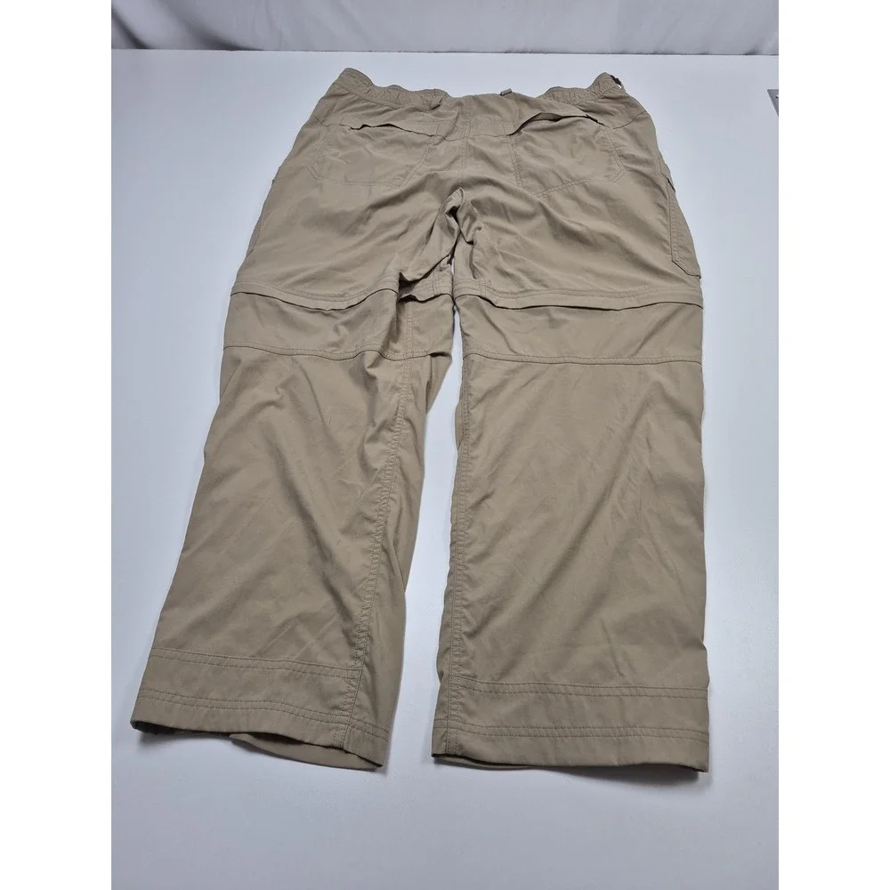 REI Co-op Convertible Pants Mens 40x30 Beige Hiking Zip Pocket Stretch Outdoor
